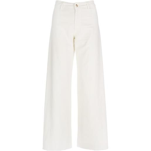 KARTIKA | jeans palazzo cotone bianco