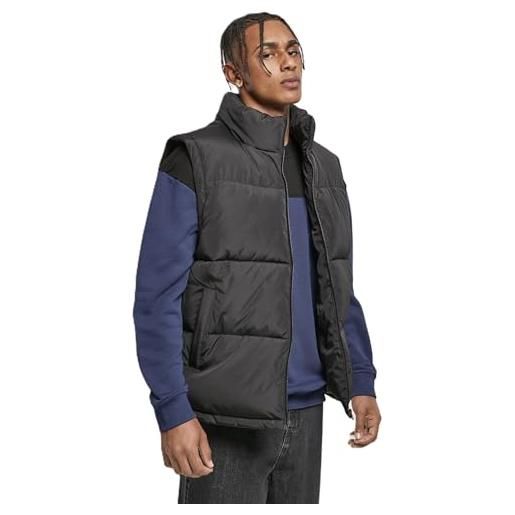 Urban Classics block puffer gilet giacca, nero, s uomo
