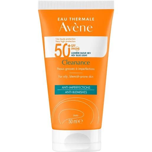 AVENE (Pierre Fabre It. SpA) avene solare cleanance spf50+ anti imperfezioni - crema solare per pelli grasse con imperfezioni - 50 ml