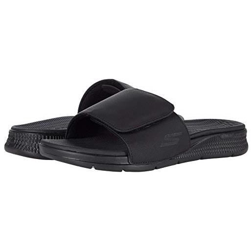 Skechers go consistent sandalo watershed, sandali a ciabatta uomo, sintetico nero, 42.5 eu