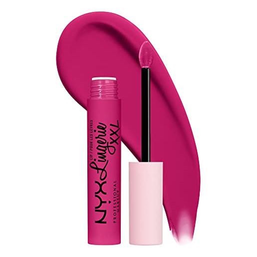 Nyx professional makeup lip lingerie xxl, rossetto liquido matte a lunga tenuta, formula vegana, pink hit