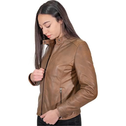 Leather Trend violetta bis - giacca donna cuoio in vera pelle