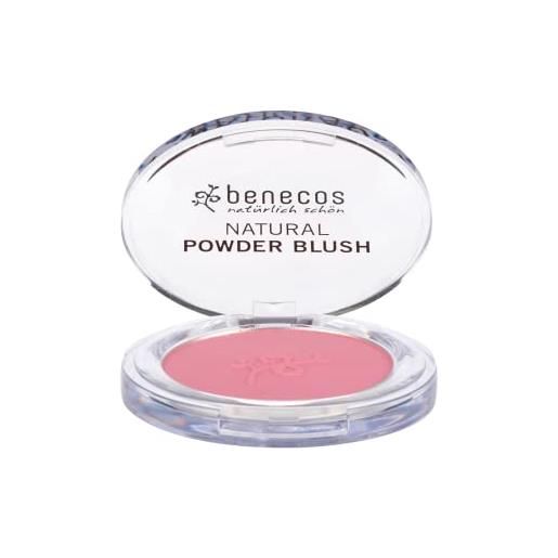 Benecos - natural beauty 91174 fard in polvere - pressato - con olio di ricino biologico - rosa malva