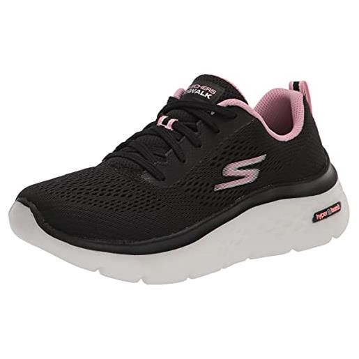 Skechers vai a piedi hyper burst, scarpe per jogging su strada donna, tessuto nero con finiture rosa, 38.5 eu