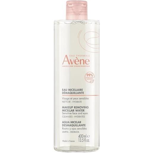 Struccanti Avene eau thermale avène les essentiels acqua micellare struccante 400ml - pelle sensibile 400 ml detergente