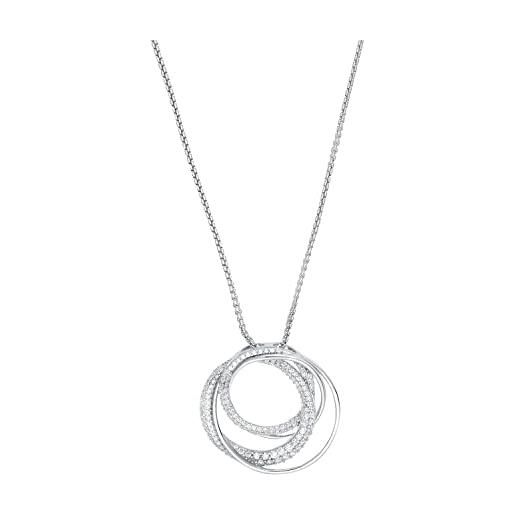 Joop!Collana con ciondolo collana da donna in argento 925, con zirconi sintetici, 75 cm, argento, viene fornita in una confezione regalo per gioielli, 2027629