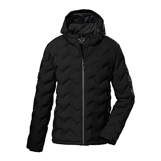 Killtec men's cappotto/giacca invernale in look piumino con cappuccio kow 119 mn qltd jckt, black, s, 38653-000