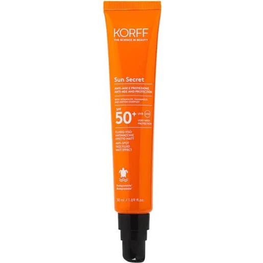 Korff sun secret fluido viso antimacchie effetto mat 50ml spf50+ Korff