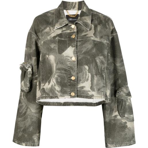 Blumarine giacca con stampa astratta - grigio