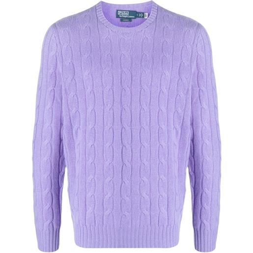 Polo Ralph Lauren maglione con scollo rotondo - viola