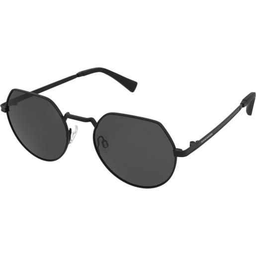 Hawkers aura black | occhiali da sole graduati o non graduati | prova online | unisex | metallo | tondi | nero | adrialenti