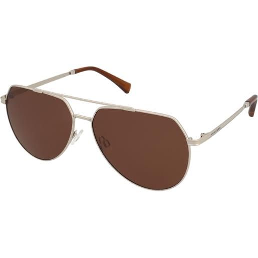 Hawkers shadow karat brown | occhiali da sole graduati o non graduati | prova online | unisex | metallo | pilot | argento | adrialenti