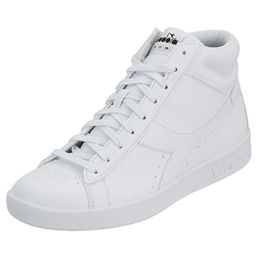 Diadora torneo high, scarpe da ginnastica unisex - adulto, bianco blu profondo, 40 eu