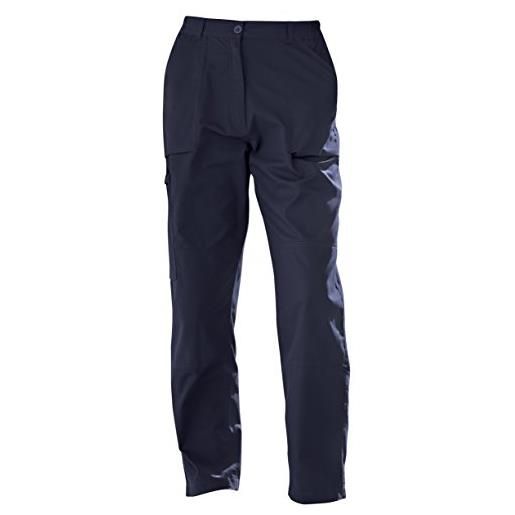 Regatta pantaloni workwear new action donna multi tasca e idro repellente (gamba ridotta) trousers, donna, navy, 10