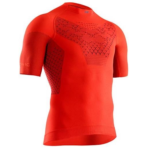X-Bionic twyce 4.0 run shirt short sleeve men, uomo, dolomite grey/sunset orange, xl