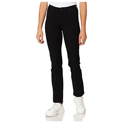 Lee marion straight jeans donna, nero (black rinse), 26w/33l
