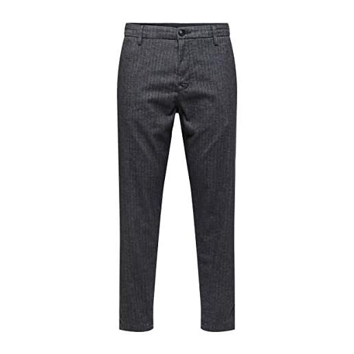 SELECTED HOMME slhslimtapered-york pants w noos chino, black/detail: structured, 50 it (36w/34l) uomo