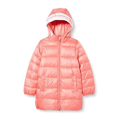 Champion outdoor - big logo hood, giacca bambine e ragazze, rosa intenso, 3-4 anni