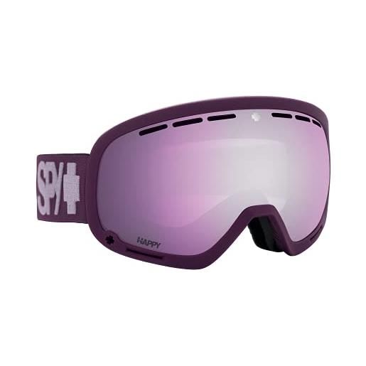 Spy optics marshall monochrome purple happy ml rose violet spectra mirror, occhiali da sci
