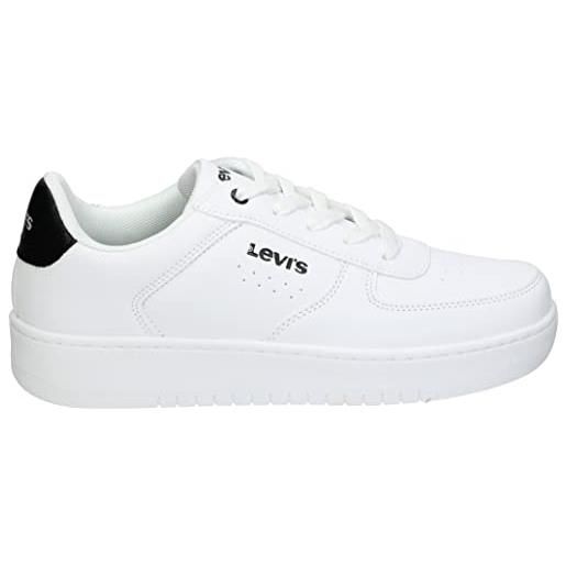 Levi's kids new union, scarpe da ginnastica, white black, 31 eu