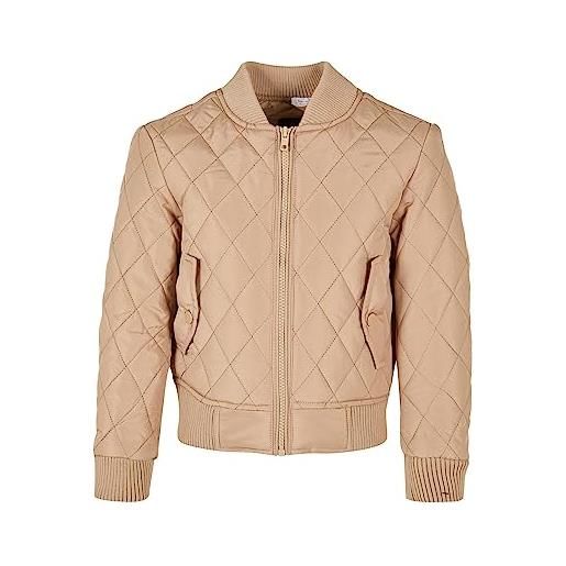 Urban Classics girls diamond quilt nylon jacket giacca, unionbeige, 158/164 ragazze