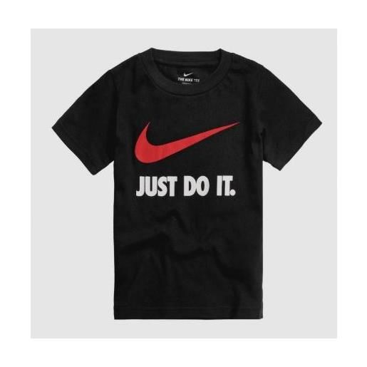Nike junior swoosh jdi s/s tee blk t-shirt m/m nera swoos rosso junior bimbo