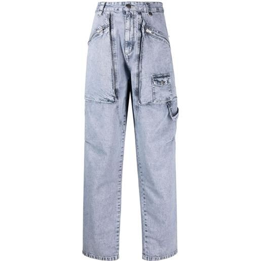 ISABEL MARANT pantaloni a gamba ampia con zip - blu