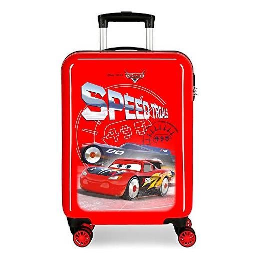 Disney cars speed trails, trolley rigido cabina 55m ragazzo, rosso (red), 38x55x20 cms