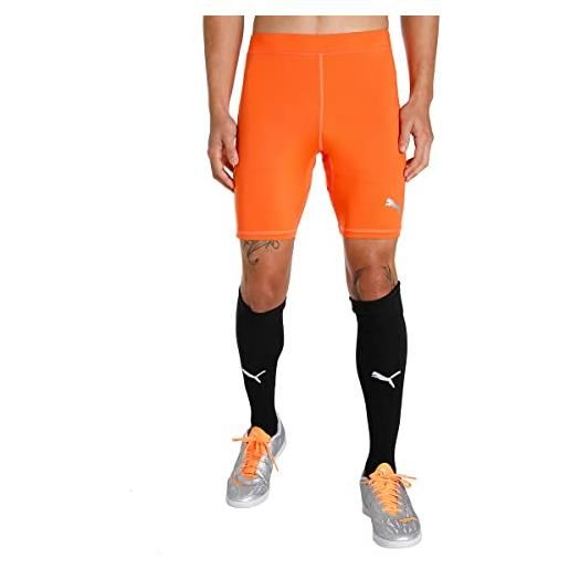 Puma liga baselayer short tight, pantaloncini uomo, arancio (golden poppy), xl