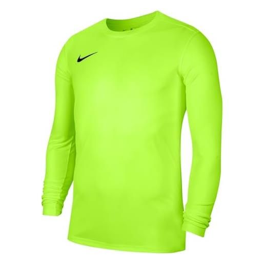 Nike m nk dry park vii jsy ls, t-shirt a manica lunga uomo, black/white, m