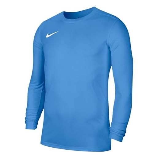 Nike m nk dry park vii jsy ls, t-shirt a manica lunga uomo, royal blue/white, s