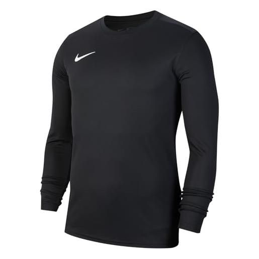 Nike m nk dry park vii jsy ls, t-shirt a manica lunga uomo, white/black, xl