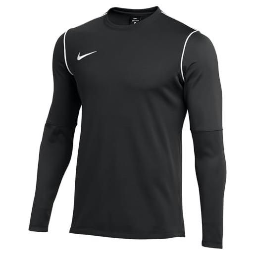 Nike park 20, maglia manica lunga uomo, nero/bianco/bianco, m