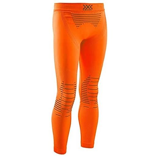 X-Bionic invent 4.0, strato base pantaloni funzionali unisex bambini, sunset orange/anthracite, s (taglia produttore: 6/7)