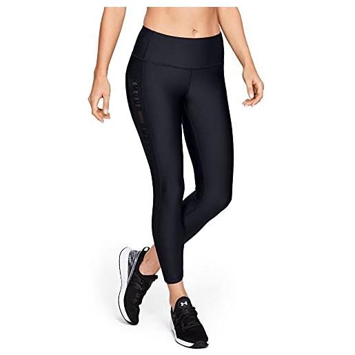 Under Armour heat. Gear armour ankle crop branded calzoni alla pescatora, donna, nero, md