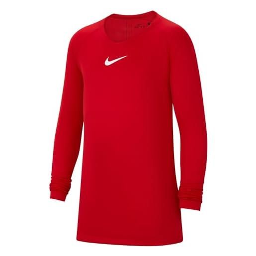 Nike y nk dry park 1stlyr jsy ls t-shirt a manica lunga, bambino, volt/(black), xs