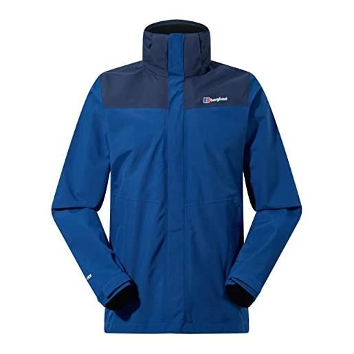 Berghaus hillwalker interactive gore tex - giacca impermeabile da uomo, colore: carbonio/nero, xs