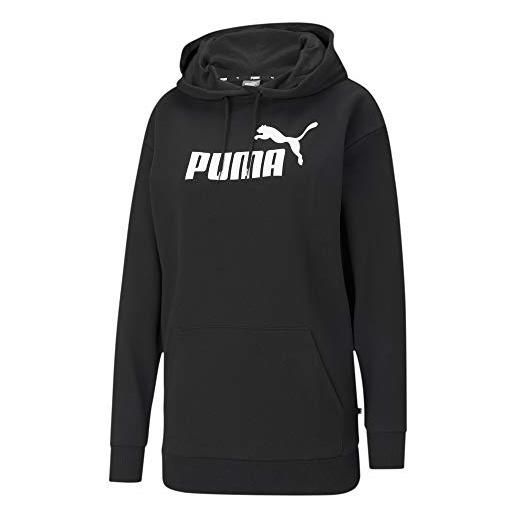 PUMA pumhb|#puma ess elongated logo hoodie tr, felpa donna, puma black, s