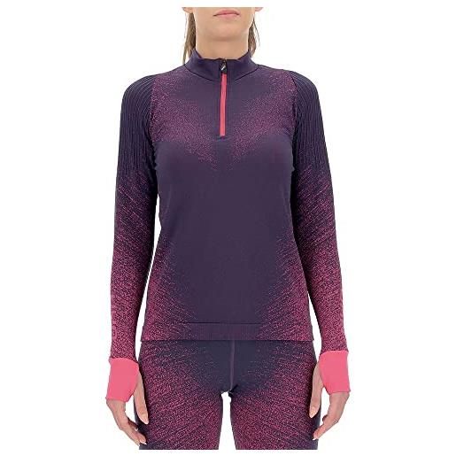 UYN maglia running exceleration zip-up - maniche lunghe con mezza zip, interno in pile, flexy ribs e terry aircell