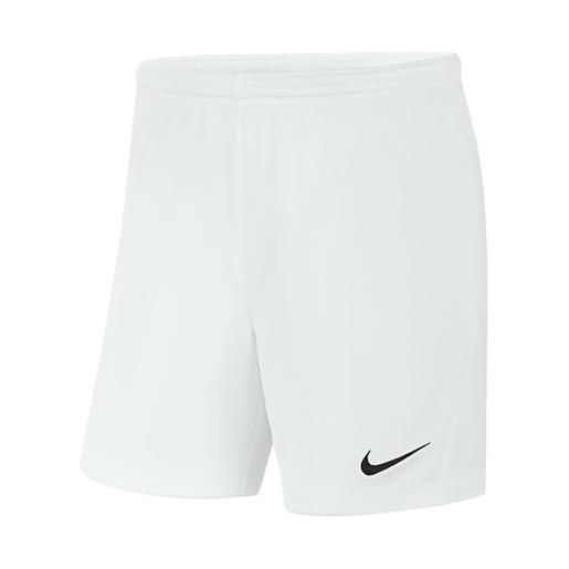 Nike w nk dry park iii short nb k, pantaloncini sportivi donna, white/black, l