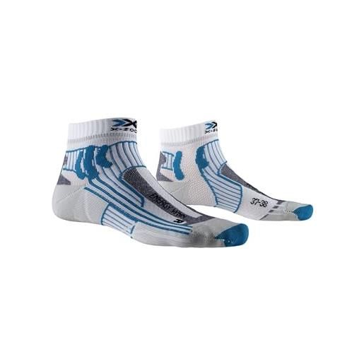 X-Socks marathon energy women socks, calzini da corsa donna, white print, 39-40