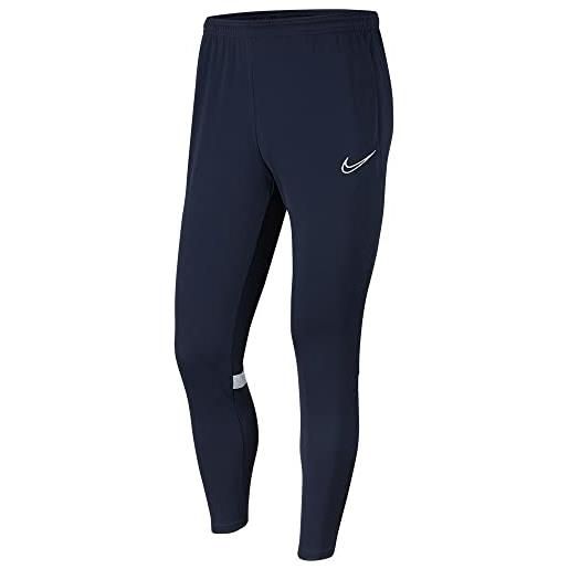 Nike dri-fit academy, pantaloni della tuta uomo, ossidiana/bianco/bianco/bianco, m