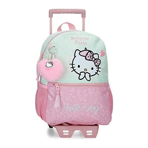 Hello Kitty zaino scuola Hello Kitty paris adattabile all'auto rosa 25x32x12 cm poliestere 9,6l