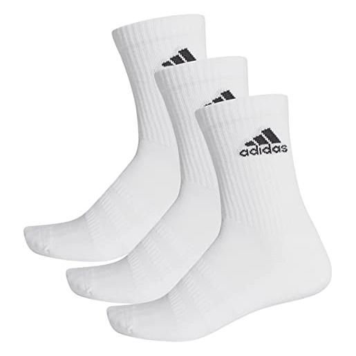 Adidas cush crw 3pp, socks uomo, black/grey/white, s
