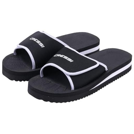 Cressi shoes panarea ciabatte per spiaggia e piscina, unisex adulto, nero, 43 eu