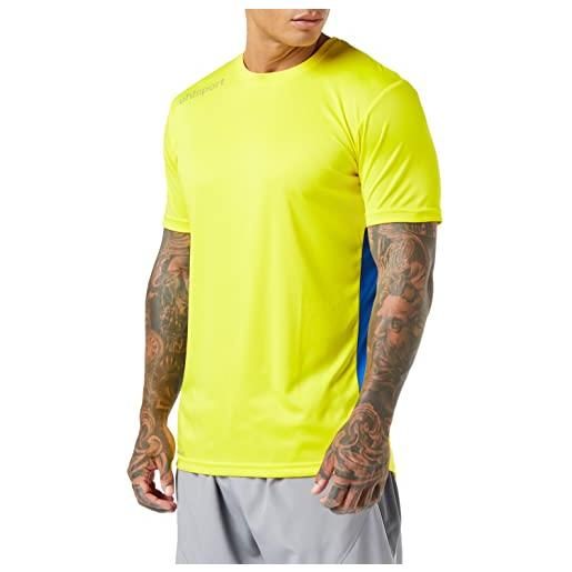 uhlsport essential trikot ka, maglietta uomo, giallo (limonengelb/azurblau), xxl
