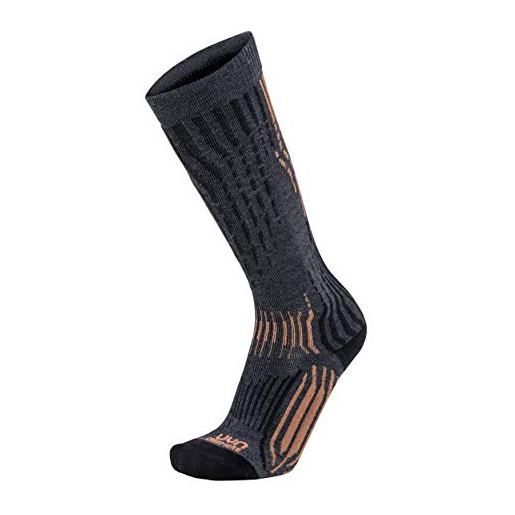 UYN lady ski cashmere socks calze da sci in cashmere donna, donna, grey stone/copper, 41/42