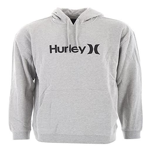 Hurley m oao solid core po fleece maglia di tuta, grigio scuro mélange, l uomo