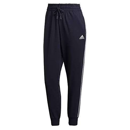 Adidas w 3s sj c 78pt, pantaloni da ginnastica donna, nero bianco, m