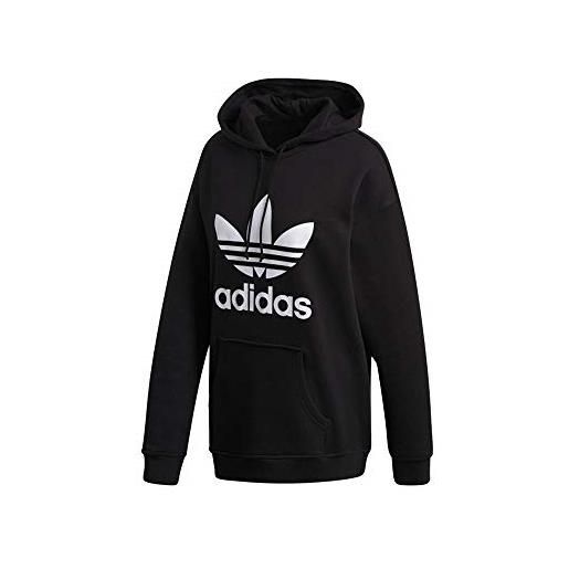 adidas trf hoodie, felpa donna, medium grey heather/white, 40